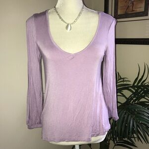 2/$20 Tobi Lavender Long Sleeve Knit Top XS